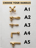 Unlacquered Brass Bridge Kitchen Faucet with Side Sprayer
