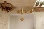 Unlacquered Brass Bridge Kitchen Faucet with Side Sprayer