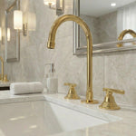 Handcrafted Solid Brass Vintage Bathroom Faucet – 3-Hole Widespread Sink Tap