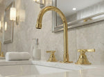Handcrafted Solid Brass Vintage Bathroom Faucet – 3-Hole Widespread Sink Tap
