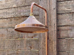 Unlacquered Solid Copper Shower System with Copper Shower Head – Handcrafted Rustic Outdoor Garden Shower Set