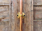 Unlacquered Solid Copper Shower System with Copper Shower Head – Handcrafted Rustic Outdoor Garden Shower Set