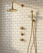Unlacquered Solid Brass Shower System – Rainfall Head, Handheld Shower Set - Luxury Brass Bathroom Fixtures