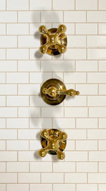 Unlacquered Solid Brass Shower System – Rainfall Head, Handheld Shower Set - Luxury Brass Bathroom Fixtures